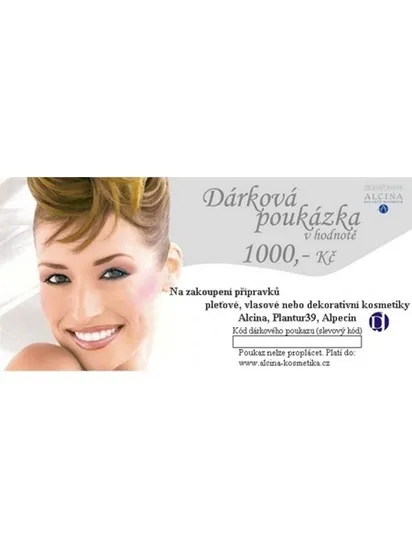 Dárková poukázka v hodnotě 1.000 Kč