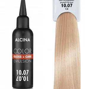 Alcina - Tónovací emulze - Color Gloss + Care Emulsion 10.07 Jasná blond - pastelová hnědá 100 ml