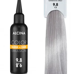Alcina - Tónovací emulze - Color Gloss + Care Emulsion 9.8 Jasná blond - stříbrná 100 ml