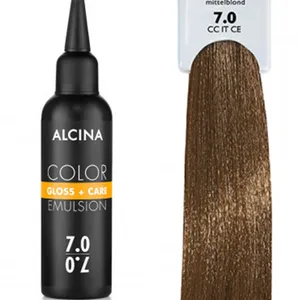 Alcina - Tónovací emulze - Color Gloss + Care Emulsion 7.0 Střední blond 100 ml