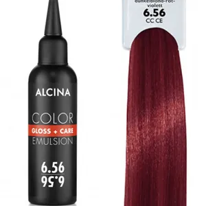 Alcina - Tónovací emulze - Color Gloss + Care Emulsion 6.56 Tmavá blond - červená - fialová 100 ml