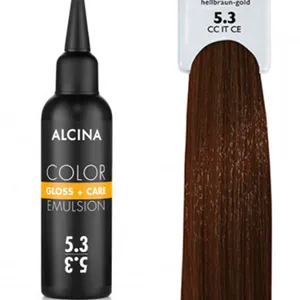 Alcina - Tónovací emulze - Color Gloss + Care Emulsion 5.3 Světle hnědá zlatá 100 ml
