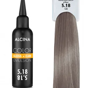Alcina - Tónovací emulze - Color Gloss + Care Emulsion 5.18 Světle hnědá - popelavá stříbrná 100 ml