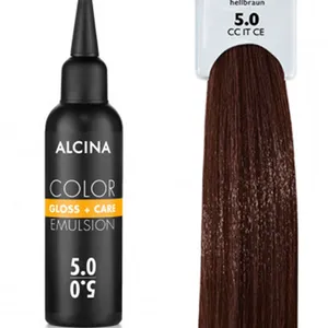 Alcina - Tónovací emulze - Color Gloss + Care Emulsion 5.0 Světle hnědá 100 ml