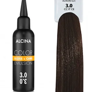 Alcina - Tónovací emulze - Color Gloss + Care Emulsion 3.0 Tmavě hnědá 100 ml