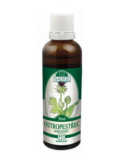 Naděje - Ostropestřec mariánský - tinktura z pupenů P57 50 ml